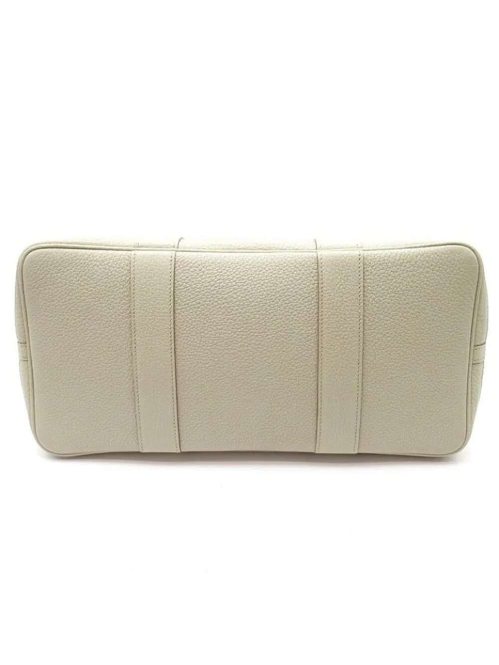 Hermes Garden Party 36 Toile Officiere Negonda Handbag Pearl Gray
